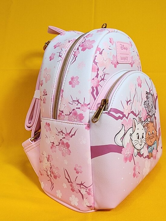 Loungefly Disney The Aristocats Kittens Cherry Blossom Marie Mini Backpack NEW main image 10